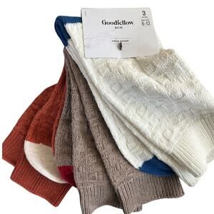 Goodfellow & Co 3-pack crew socks textured multicolor Men's shoe size 6-12 NWT
